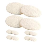 Healvian 12piezas Esponja Corporal Natural Unidades Lufa Vegetal Para Lavar La Cara Reutilizable