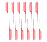 Healvian 12piezas Peines De Plástico Para Cabello Peines De Resistentes y Livianos Para Salón De Para y Coloración De Cabello
