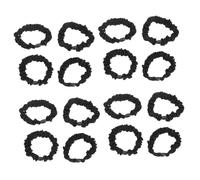 Healvian 15 Gomas Pelo Negro de Tela para Mujer y Niña, Coleteros Cómodos que No Tiran el Cabello, Paquete de 15 Piezas para Uso Diario Viaje