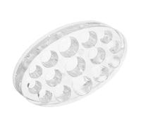 Healvian 15agujeros Portavasos de Tatuaje Soporte Ovalado de Plástico con Orificios para Vasos de Pigmento Organizador de Bandeja para Contenedor para Salón