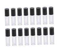 Healvian 16 Piezas botellas de brillo de labios mini recargable pipeta reutilizable compresible ordenador portstil portstiles botellas de varita de labios envases de brillo de labios vacíos