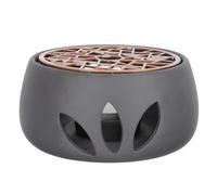 Healvian 1juego Calentador de Té Japonés de Cerámica con Diseño Hueco Artesanal Soporte para Velas sin Cera Base Resistente para Tetera Hogar Sala y Oficina