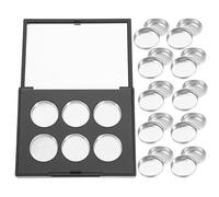 Healvian 1juego Estuche Vacío De Sombras De Ojos Reutilizable Con Placas Redondas Para Cosméticos Para Maquillaje Personalizado y