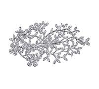 Healvian 1pieza Diadema Tocado De Novia Flores De Rosa y Brillantes Accesorios De Boda Elegantes Para Mujeres Peina De Fiesta Para Ceremonias y Eventos Especiales Plateada