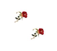 Healvian 2 Broches Creativos Para Mujer Alfileres Para Ojal Bonitos Broches Para El Accesorios De Decoración Para Disfraces Color Rojo