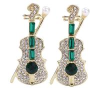 Healvian 2 Broches De Violín Bonitos Broches Para Mujer Broches Para El Cuello Broches Para La Solapa Broches Para Chal Insignias Para Mujer Broches Para Traje Broches De San