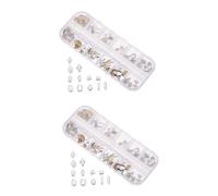 Healvian 2 Cajas Taladro De Uñas Decoración De Joyería De Manicura Diamantes De Uñas Pedrería De Uñas Decoración De La Natividad Encanto Del Arte De Uñas Clavo Decorar Sinfonía Metal