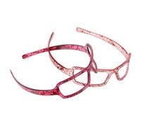 Healvian 2 Diademas para Mujer Cabello que Mantienen el Pelo en Su Lugar Diseño de Gafas de Pc, Accesorios Versátiles Ideales para Peinados y Fiestas