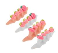 Healvian 2 Juegos Separadores de Dedos de Silicona para Manicura y Pedicura en Tonos Rosa Fresa y Beige Material Suave y Flexible para Separar Uñas y Pulir