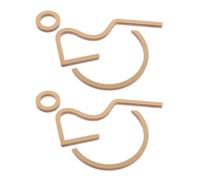 Healvian 2 Letreros para Puertas de Baños en Acrílico Dorado Símbolo Accesible para Usuarios de Silla de Ruedas, Ideales para Restaurantes y Espacios Públicos