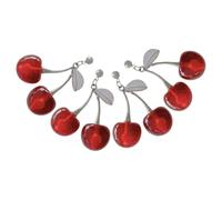 Healvian 2 Pares de Pendientes Colgantes de Cereza Rojos para Mujer Pendientes Bonitos y Estéticos para Adolescentes Accesorios Ligeros y Creativos de Moda Ideales para Fiestas y