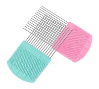 Healvian 2 Peines para Quilling de Papel 2 Piezas Herramienta para Manualidades Bricolaje, Peine para Filigrana Artesanal, Colores Rosa y Azul para Proyectos Creativos de Artesanía