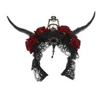 Healvian 2 Piezas Antelope Horn Halloween Headband Diadema Gótica para Fiesta Cosplay y Disfraz de Demonio Accesorio Ligero y Cómodo para Halloween