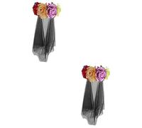 Healvian 2 Piezas Aro De La Cabeza Del Floral Primero Halloween Víspera De Todos Los Decoración De Maquillaje De Halloween Festival Elegante