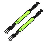 Healvian 2 Piezas Brazalete Reflectante LED para Correr de Noche, Amarillo | PVC Banda de Rejilla Reflectante, Diseño de Tira Visible, Incluye Pila 3v 2032, Ligero