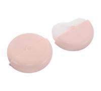 Healvian 2 Piezas Brocha Base Rotativa con Tapa Pincel Maquillaje Ergonómico Aplicación Cremosa Líquida Diseño Ovalado Adaptable al Rostro para Acabado Uniforme