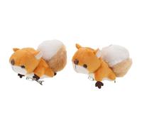 Healvian 2 Piezas Broche de Ardilla de Peluche Pin Versátil para Solapas Bufandas y Suéteres Clip de Pelo Decorativo para Mujer Regalo Otoñal y Navideño Accesorio Ligero y Duradero