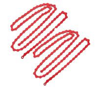 Healvian 2 Piezas Cadena de Ciclismo de Carreras Cadena de Bicicleta de Repuesto de Acero Rojo 94 Eslabones para Bicicleta Pieza para Ciclismo