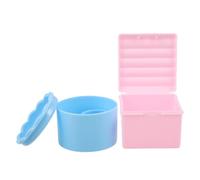 Healvian 2 Piezas Caja de Limpieza para Herramientas de Uñas Limpiador de Pinceles para Uñas Acrílicas Vaso para Plato para Manicura Casa o Salón