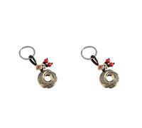 Healvian 2 Piezas Colgante de Dragón de Latón Antiguo Amuleto de Feng Shui para Decoración de Claves Diseño Único y Elegante para Especiales