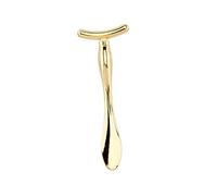 Healvian 2 piezas Cucharas de Maquillaje de Zinc para Masajeador de Ojos y Aplicación de Crema Diseño Único la Absorción y Circulación Micro el Ojos Herramientas de para Mujeres Dorado