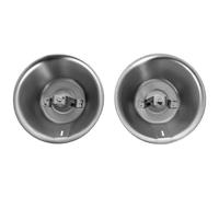 Healvian 2 Piezas de Recipientes Metálicos Ajustables para Campana Extractora, Contenedores Redondos de Aceite Europeos, Recogedores de Grasa Prácticos y Duraderos para Accesorios de