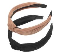 Healvian 2 Piezas Diademas Anchas de Tela con para Mujer y Niñas Accesorios de Moda Vintage de Negro y Suaves y Antideslizantes para Diarios