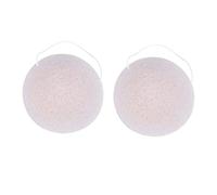 Healvian 2 Piezas Esponjas Bambú Redondas Naturales para Limpieza Facial Esponja Facial Desmaquillante Cuidado Piel Baño