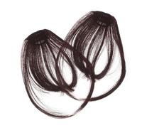 Healvian 2 Piezas Flequillo Falso de Clip para Mujer de Flequillo Postizo para Niñas Accesorios Cabello Clip