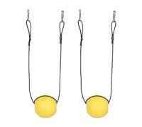 Healvian 2 Piezas Flotadores de Amarre para con Cuerda, Material PVC Amarillo, Tiras Reflectantes, Evita Deformaciones, Ideales para Mañanas con Niebla y Embarcaciones de Recreo
