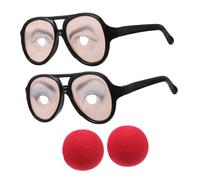Healvian 2 piezas Gafas Divertidas con Ojos y Nariz para Disfraz de Halloween Accesorios Únicos para Fiesta de y Fotos Diseño Resistente y