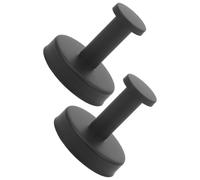 Healvian 2 Piezas Gancho de Acero Inoxidable para Toallas y Ropa, Montado en Pared, Resistente y Versátil, Adecuado para Baño y Hotel, Acabado Negro Elegante