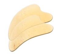 Healvian 2 Piezas Gua Sha Facial de Cuerno Negro Tabla de Raspado para Masaje Facial y Cuello Portátil Mejora Circulación Diseño Ergonómico para Cuidado
