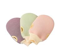 Healvian 2 Piezas guante de masaje de espalda exfoliating gloves manopla baño toalla de baño guantes de ducha manopla exfoliante manopla de baño toallas de lavado tipo guante Coffee