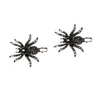 Healvian 2 Piezas Horquilla de Pelo con Artificial y Pasador de Aleación con Diseño de Telaraña Accesorio para Halloween y Fiestas de Disfraces Pinza Decorativa Resistente y Llamativa