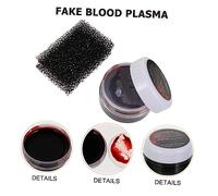 Healvian 2 Piezas Kit de Maquillaje de Especiales para Halloween Gel Coagulado y Plasma Falso con Esponjas Realista y Seguro para para Heridas y Cicatrices de Terror