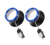 Healvian 2 Piezas Lupa para Gafas Clip 20x 2 Unidades, Herramienta de Relojero y Joyero para Inspección Precisa, Lente de Aumento Portátil para Reparación de Relojes y Observación de