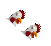 Healvian 2 Piezas Máscara de Animal de Látex de Gallina para Disfraces de Halloween Accesorio Divertido y Realista para y Cosplay