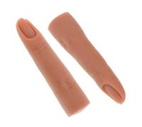 Healvian 2 piezas Modelo de Mano de Silicona Flexible para Practicar Uñas Dedos Articulados Realistas para Entrenamiento de Manicura Suave y Movilidad