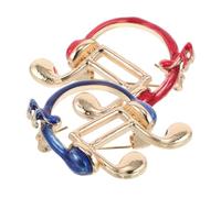 Healvian 2 Piezas Music Note Brooch Pin Durable Lightweight Musical Accessories For Concerts Office Casual Outfits Secure Fastening Stylish Jewelry
