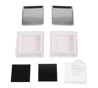 Healvian 2 Piezas Paleta de Sombra de Ojos Magnética Cierre Magnético para Recarga y Compartimentos para Rubor Portátil y Compacto