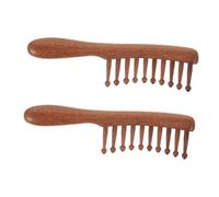 Healvian 2 Piezas Peine Dentado De Sándalo Peine Para Masajear El Cabello Peine De Peinado Para Hombres Masajeador De Cabello Facial Peine Masajeador De Cuero Cabelludo De Madera Brown