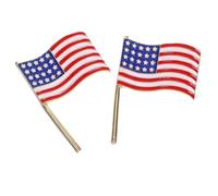 Healvian 2 Piezas Pin de Bandera Estadounidense Broche Patriótico de Esmalte con Corte de para Eventos Decoración Roja Blanca y Azul para Celebraciones Julio y Días Nacionales