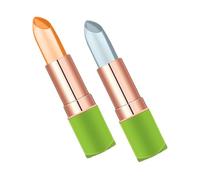 Healvian 2 Piezas Pintalabios que cambia de Color kit de tinte lápiz labial de larga duración tapa paraca balsamo labial lipstick brillo de labios de aloe lápiz labial cosmético Pegar