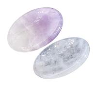 Healvian 2 Piezas Placa De Desguace Facial Piedras De Bolsillo De Cristal Masajeadores Faciales Masajeador De Piedras Piedra Gua Sha Piedras Curativas Traje De Cristal Calmante