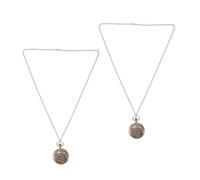 Healvian 2 Piezas Regalo del día del Padre de Navidad Reloj de Cuarzo para Mujer Reloj de Collar Cadena Light Brown