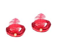 Healvian 2 Piezas Sombrero Príncipe Árabe Rojo para Disfraz de Fiesta de Halloween Tocado con Accesorio Duradero y Cómodo para Cosplay Rol