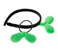 Healvian 2 Piezas Sombreros diademas para fiestas infantiles diadema verde diadema de plantas brotes de frijol gomas para el pelo de bebé hair gummies cabezal party venda aro de pelo Black