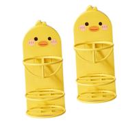 Healvian 2 piezas Soporte de Esponja de Maquillaje Unidades con Diseño de Dibujos Animados Montaje sin Taladro Organizador de Esponjas Cosméticas Decorativo y Ventilado para Baño Color