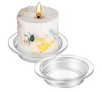 Healvian 2 Platos de Repuesto para Calentador de Cera de 4,5 Pulgadas, Platos de Vidrio para Calentar Velas, para Derretir Velas, Difusores de Aceites Esenciales para Aromaterapia.